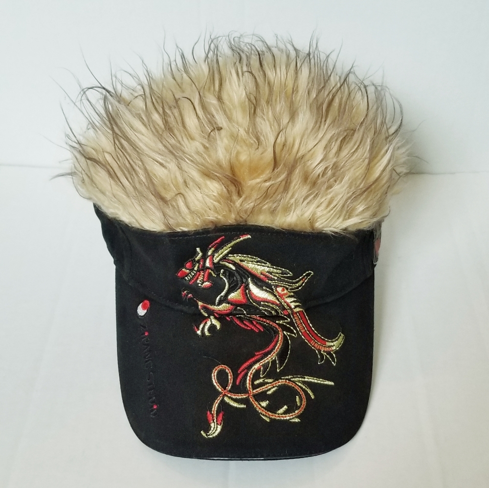 Guy Fieri Baseball Sports Flame Cap with fake hair
